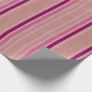 Rose Gold Faux Foil Glitter Pink Purple Stripes