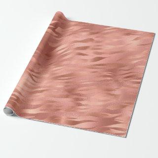 Rose Gold Foil Tiger Stripes