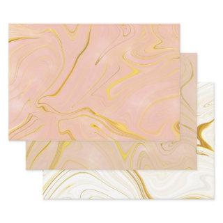Rose Gold Marble Agate Glitter  Sheets