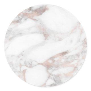 Rose Gold Marble Blank Modern Elegant Template Classic Round Sticker