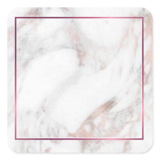 Rose Gold Marble Blank Template Custom Modern Square Sticker