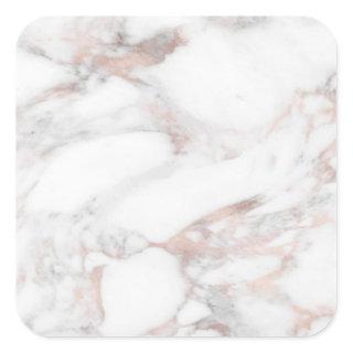 Rose Gold Marble Modern Elegant Blank Template Square Sticker