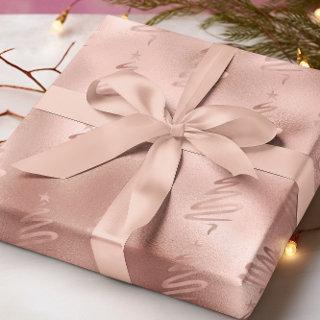 Rose Gold Metallic Tree Modern Holiday Christmas