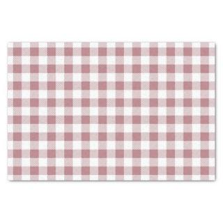 Rose Gold Pink White Plaid Pattern Tissue Paper