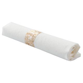 Rose gold scribble net graphic pattern napkin bands