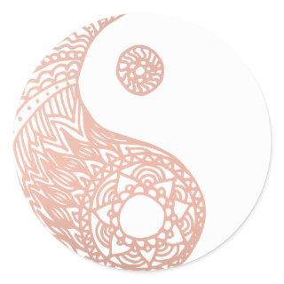 Rose Gold Yin Yang Sticker