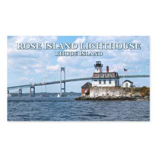 Rose Island Lighthouse, Rhode Island Rectangular Sticker