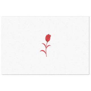 Rose Madder, Lava Red, floral Design Tissue Paper
