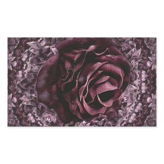 Rose Mandala  Rectangular Sticker
