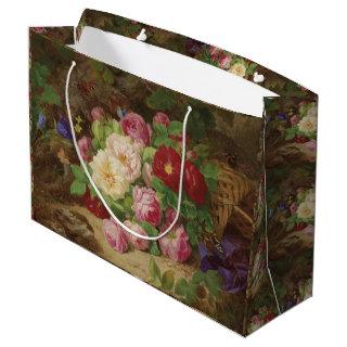 Rose Piece at the Forest Floor with Butterflies Large Gift Bag