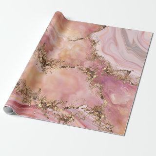 Rose quartz and pastel pink marble