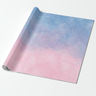 Rose Quartz and Serenity Watercolor Wrapping Pape