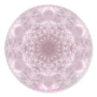 Rose Quartz Custom Crystal Classic Round Sticker