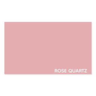 Rose Quartz pink color name Rectangular Sticker