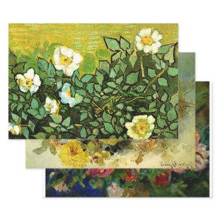 Roses by three different famous artists wrapping p  sheets