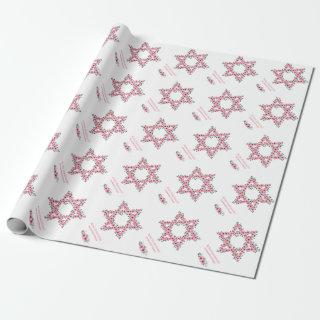 Rosh Hashanah Star of David Pink Flower White