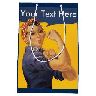 Rosie the Riveter We Can Do It Customize Message Medium Gift Bag