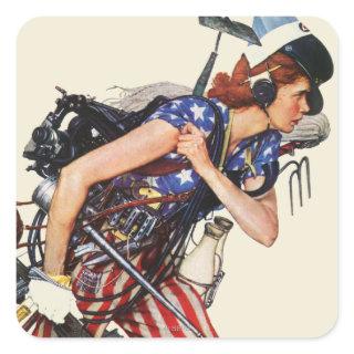 Rosie to the Rescue Square Sticker