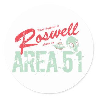 Roswell Classic Round Sticker
