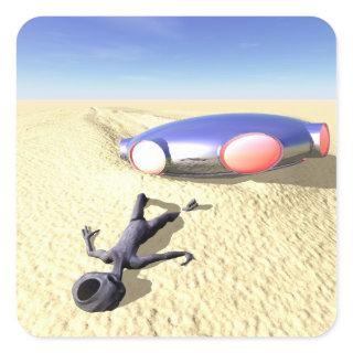 Roswell Like UFO Crash Sticker