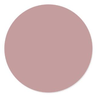 Rosy Brown Solid Color Classic Round Sticker