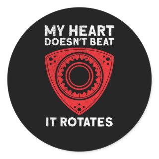 Rotary Engine Revolutions Car Tuning Car Workshop Classic Round Sticker