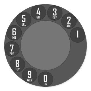 Rotary Phone Classic Round Sticker