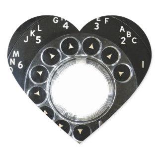 Rotary Phone Heart Sticker