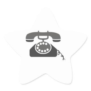 Rotary Phone Star Sticker