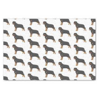 Rottweiler dog cartoon illustration tissue paper