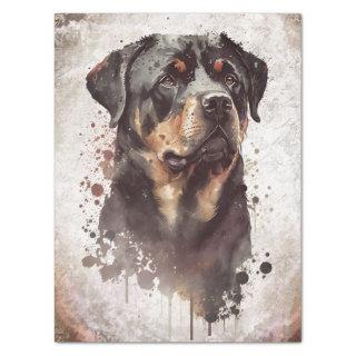 Rottweiler Dog Watercolor Tissue Paper