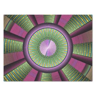 Round And Colorful Modern Decorative Fractal Art Tissue Paper