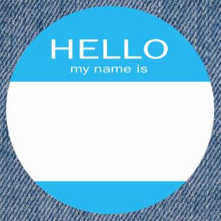 Round Circle Hello My Name Is Classic Round Sticker