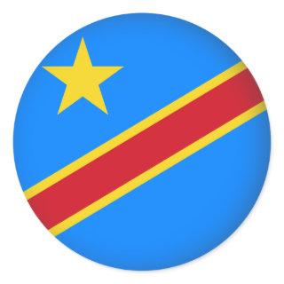 Round Democratic Republic of Congo Classic Round Sticker