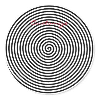 Round Hypnosis Spiral Thunder_Cove Classic Round Sticker