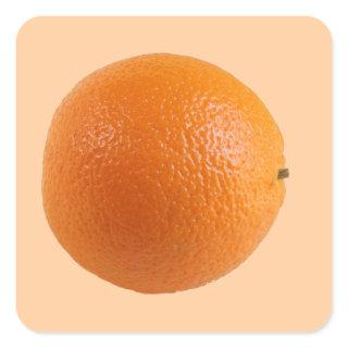 Round Orange Fresh Fruit Photo  Square Sticker