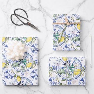 Round,ornate ,Spanish tile ,mediterranean ,lemon,  Sheets