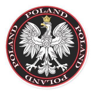 Round Polish Eagle Classic Round Sticker