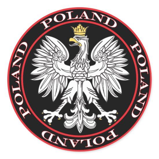Round Polish Eagle Classic Round Sticker