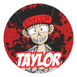 Round Sticker Taylor