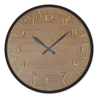 Round Too-It Backward Clock Look Classic Round Sticker