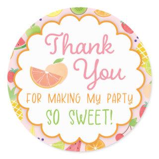 Round TWO-TTI Fruitti Thank You Sticker