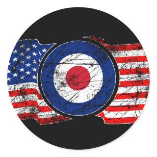 Roundel Mods USA Target Scooter Classic Round Sticker