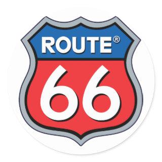 Route 66 classic round sticker