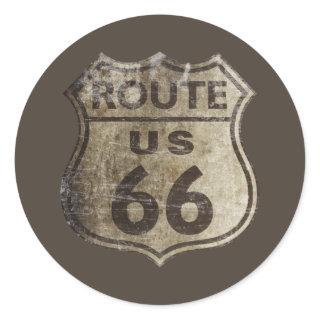 Route 66 classic round sticker