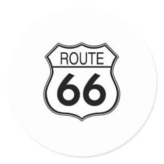 Route 66 Sign Classic Round Sticker