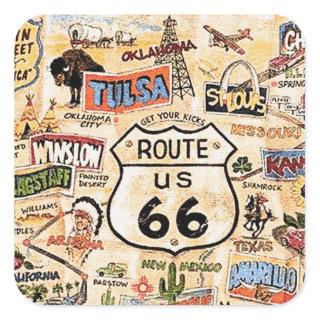 "Route 66" Square Sticker
