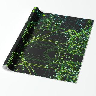 Routing Process Green Abstract Electronic Geek