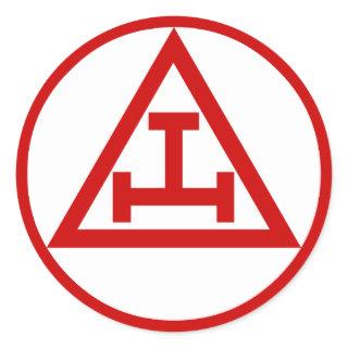 Royal Arch Masons, NOT WATERPROOF Classic Round Sticker