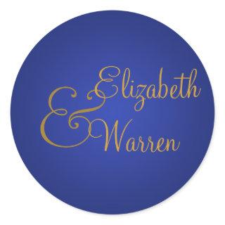 Royal Blue and Gold Envelope Seal